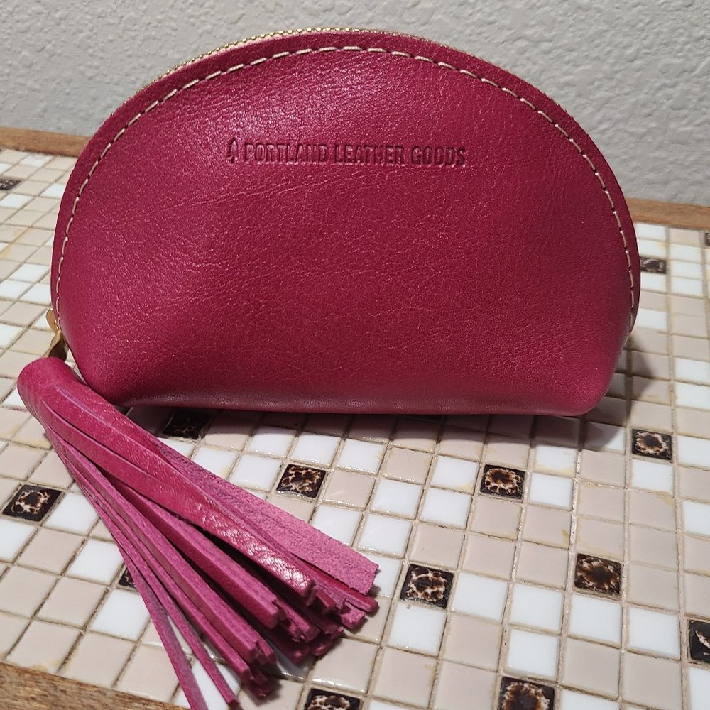 Portland Leather Taco Tassel Pouch - HIBISCUS